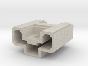 Puma Punku H-block 5,5cm (maximum printable size) in Natural Sandstone