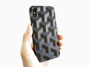 iPhone X case_Cube in Black Premium Versatile Plastic