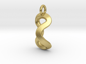 Infinite pendant  in Natural Brass
