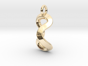 Infinite pendant  in 14k Gold Plated Brass