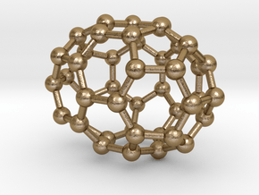 0667 Fullerene c44-39 c2v in Polished Gold Steel