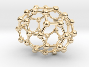 0667 Fullerene c44-39 c2v in 14k Gold Plated Brass