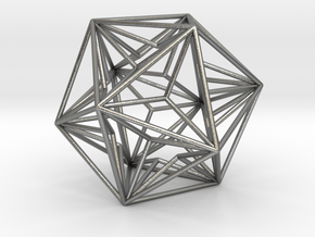 Great Dodecahedron 1.6" in Natural Silver