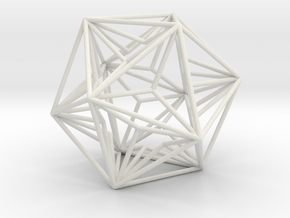 Great Dodecahedron 1.6" in White Natural Versatile Plastic