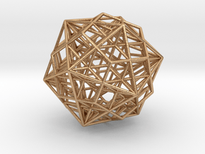 Great Dodecahedron / Dodecahedron Compound 1.6" in Natural Bronze