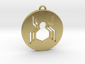 Keychain - Necklace - Spiderman in Natural Brass