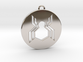 Keychain - Necklace - Spiderman in Rhodium Plated Brass