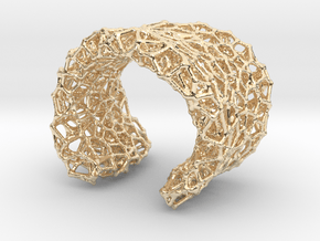 Cellular Cuff Bracelet in 14k Gold Plated Brass