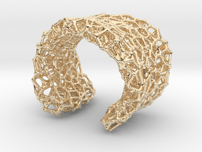 Cellular Cuff Bracelet in 14K Yellow Gold