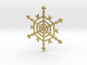 Snowflake in Natural Brass