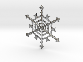 Snowflake in Fine Detail Polished Silver
