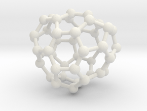 0668 Fullerene c44-40 c1 in White Natural Versatile Plastic