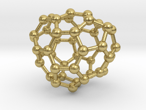 0668 Fullerene c44-40 c1 in Natural Brass