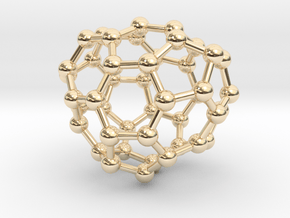 0668 Fullerene c44-40 c1 in 14k Gold Plated Brass