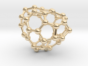 0669 Fullerene c44-41 c1 in 14k Gold Plated Brass