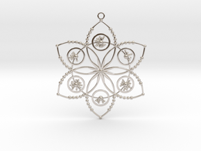 Crop circle pendant 2 (Plastic , Precious Metal ) in Platinum