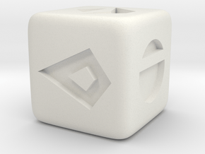 Solo Dice V1 in White Natural Versatile Plastic