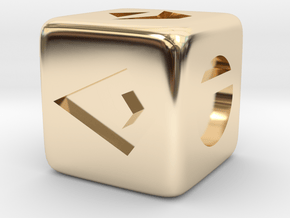 Solo Dice V1 in 14k Gold Plated Brass