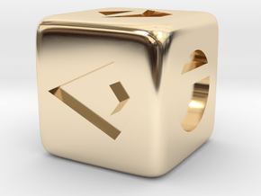 Solo Dice V1 in 14K Yellow Gold