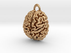 Anatomical Brain Pendant in Natural Bronze