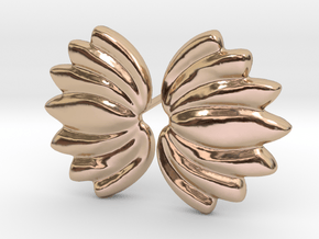 Lotus018 Earrings 1mm in 14k Rose Gold Plated Brass