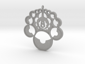 Crop circle pendant 4  in Aluminum
