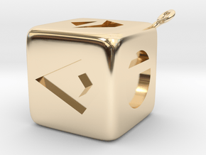 Solo Dice V2 in 14k Gold Plated Brass