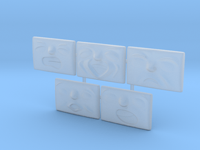 Small Face Pack (5x) in Smoothest Fine Detail Plastic: 1:76 - OO