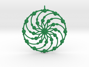 Crop circle  pendant 6 in Green Processed Versatile Plastic