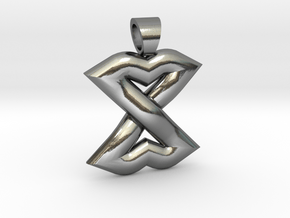 Celtic knot lips in Polished Silver