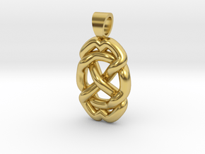 Celtic knot circle in Polished Brass