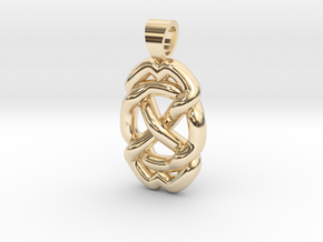 Celtic knot circle in 14k Gold Plated Brass