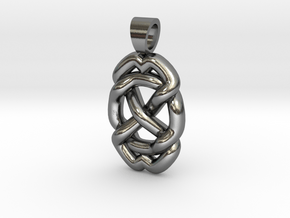 Celtic knot circle in Polished Silver