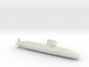 Oyashio-class submarine, Full Hull, 1/2400 in White Natural Versatile Plastic