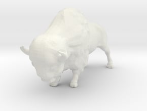 HO Scale Bison in White Natural Versatile Plastic