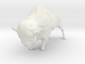 O Scale Bison in White Natural Versatile Plastic