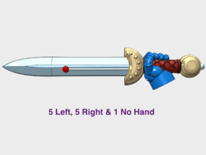 11x Energy Sword: Gladius in Smooth Fine Detail Plastic