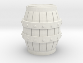 HO scale barrel in White Natural Versatile Plastic