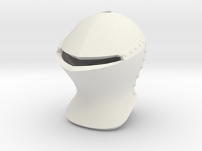 Jousting Helm (For Crest) in White Natural Versatile Plastic: Small