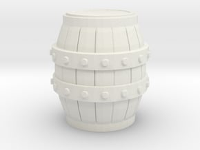 G Scale Barrel in White Natural Versatile Plastic
