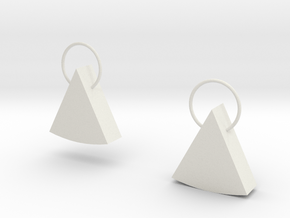 CHEESE earing in White Natural Versatile Plastic
