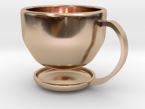Coaster Mug in 14k Rose Gold Plated Brass