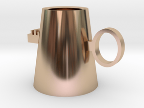 Key mug in 14k Rose Gold Plated Brass