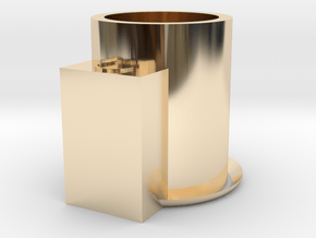 candle holder in 14k Gold Plated Brass