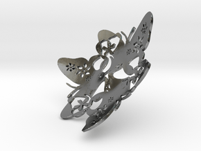 Butterfly Bowl 1 - d=8cm in Fine Detail Polished Silver