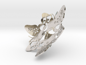 Butterfly Bowl 1 - d=8cm in Platinum