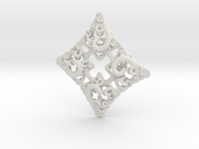 Ko4 pendant in White Natural Versatile Plastic