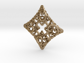 Ko4 pendant in Polished Gold Steel
