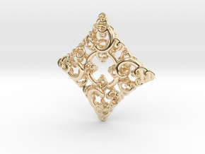 Ko4 pendant in 14k Gold Plated Brass