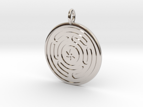 Wheel of Hecate pendant in Platinum